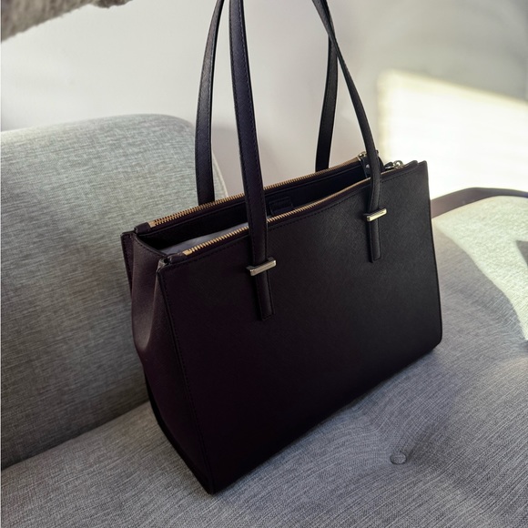 Kate Spade Dark Plum Leather Shoulder Bag - Picture 2 of 9